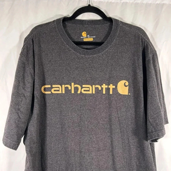 Carhartt T Shirt Men's XL Grey Short Sleeve Crew Neck Original Fit Graphic - Picture 2 of 13